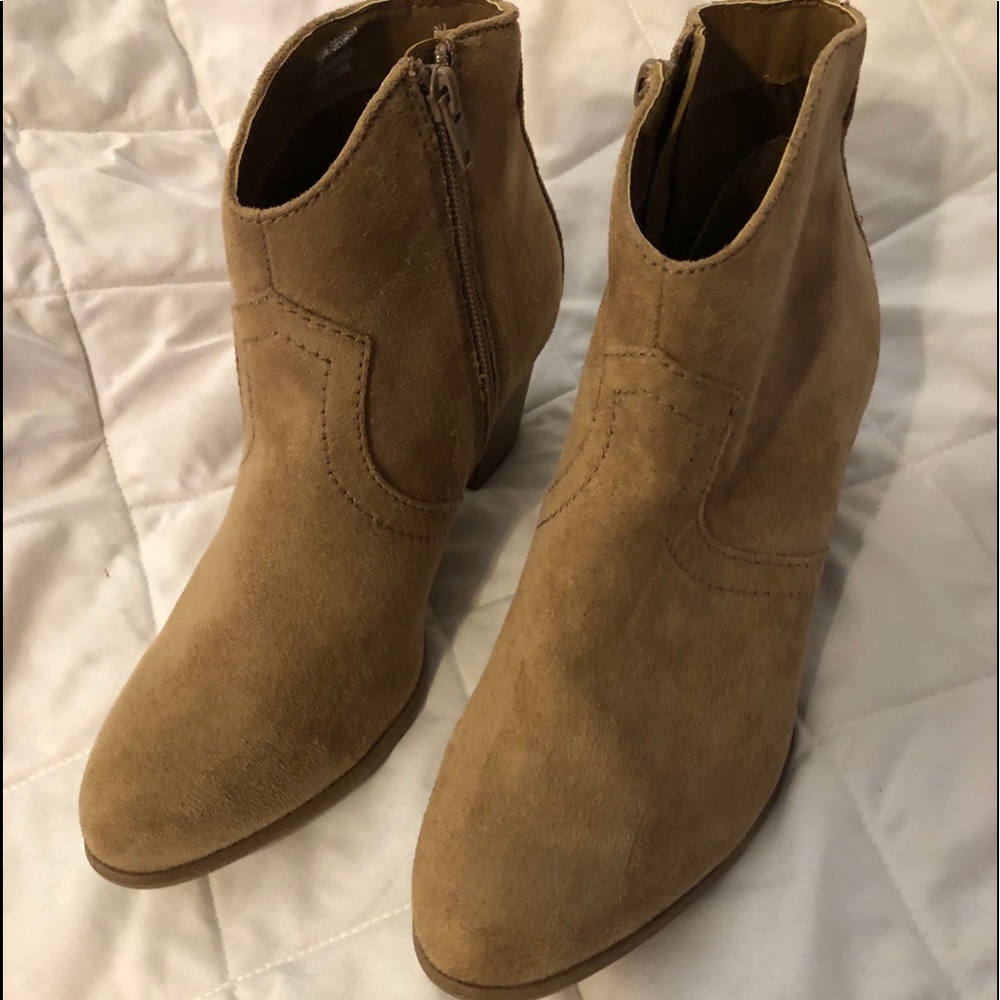 Brand New Tan Suede Ankle Boots